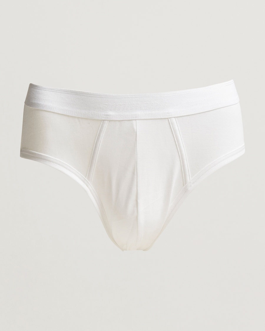 Herre | Briefs | Zimmerli of Switzerland | Mercerized Cotton Briefs White
