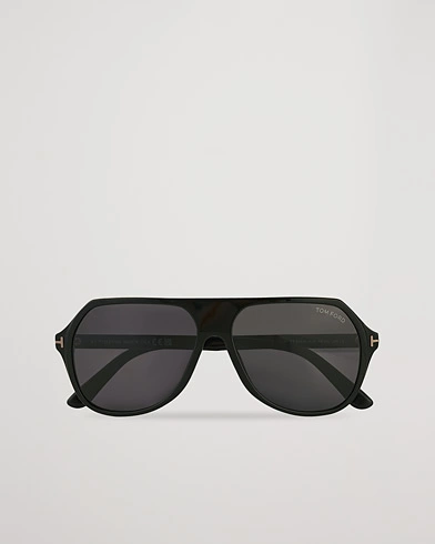 Herre | Pilotsolbriller | Tom Ford | Hayes Sunglasses Shiny Black/Smoke