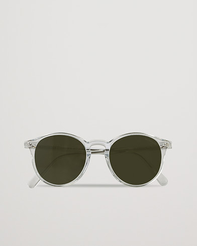 Herre | Runde solbriller | Moncler Lunettes | Violle Polarized Sunglasses Crystal/Green Mirror