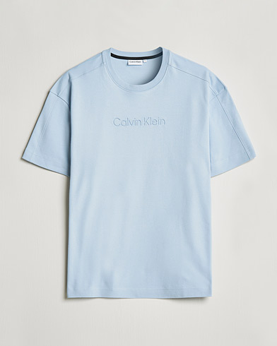 Herre | Tidsbegrenset sesongtilbud | Calvin Klein | Debossed Logo Crew Neck Tee Bayshore Blue