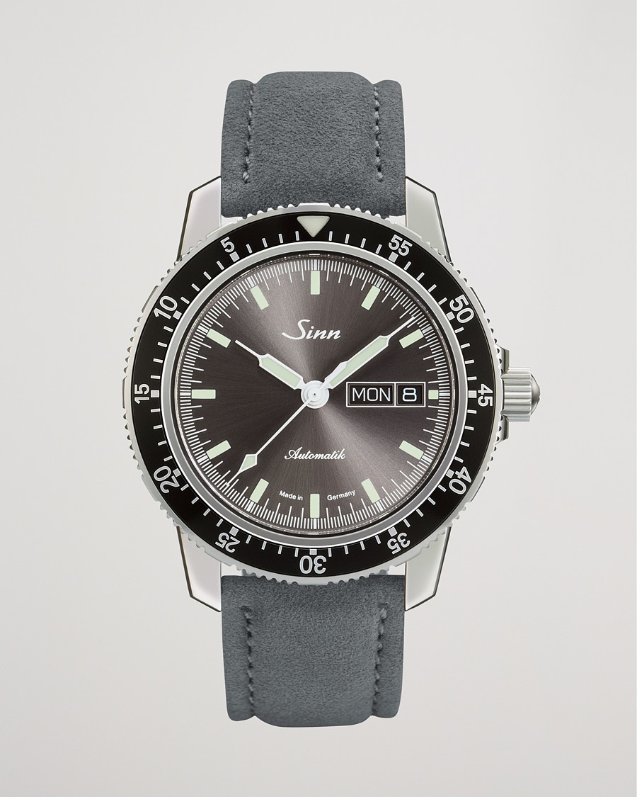 Herre | Skinnrem | Sinn | 104 I A Pilot Watch 41mm Alcantara Strap Grey