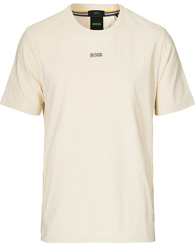 Herre | T-Shirts | BOSS Athleisure | Logo Crew Neck Tee Open White