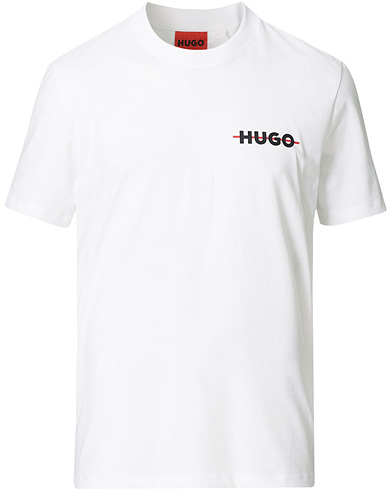 Herre | HUGO | HUGO | Drando Logo Crew Neck Tee White
