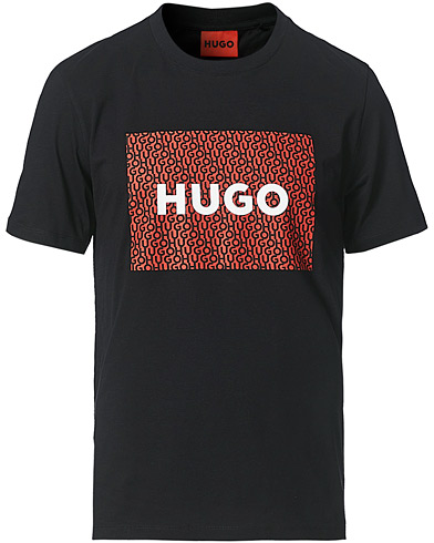Herre | T-Shirts | HUGO | Dulive Logo Crew Neck Tee Black