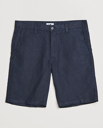 Herre | Shorts | NN07 | Crown Linen Shorts Navy