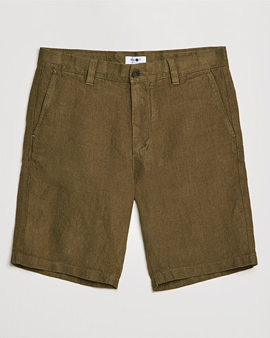 Herre | Shorts | NN07 | Crown Linen Shorts Dark Olive
