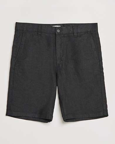 Herre | Shorts | NN07 | Crown Linen Shorts Black