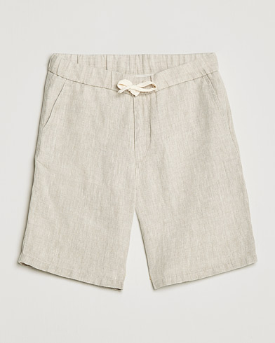 Herre | Wardrobe basics | NN07 | Keith Drawstring Linen Shorts Oat