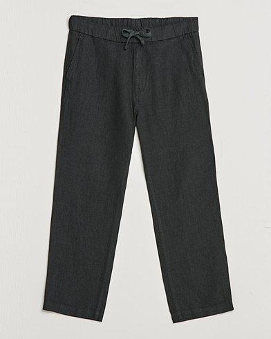 Herre | Bukser | NN07 | Keith Drawstring Linen Trousers Black