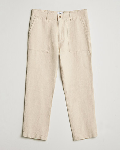 Herre | Wardrobe basics | NN07 | Nohr Heavy Linen Trousers Ecru