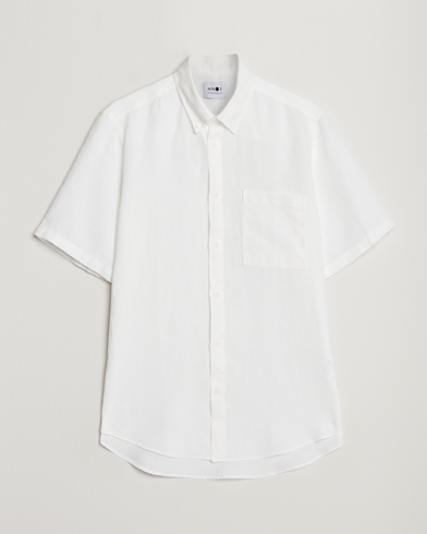 Herre |  | NN07 | Arne Linen Short Sleeve Shirt White