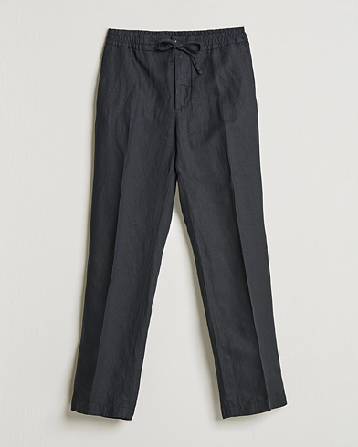 Herre | Salg klær | J.Lindeberg | Sasha Drape Linen Drawstring Trousers Black