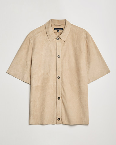 Herre | Salg klær | J.Lindeberg | Shorty Short Sleeve Suede Shirt Safari Beige