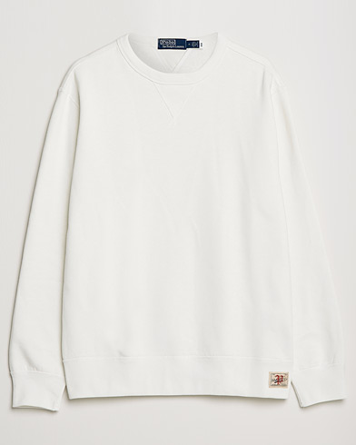 Herre | Gensere | Polo Ralph Lauren | Vintage Fleece Crew Neck Sweatshirt Deckwash White