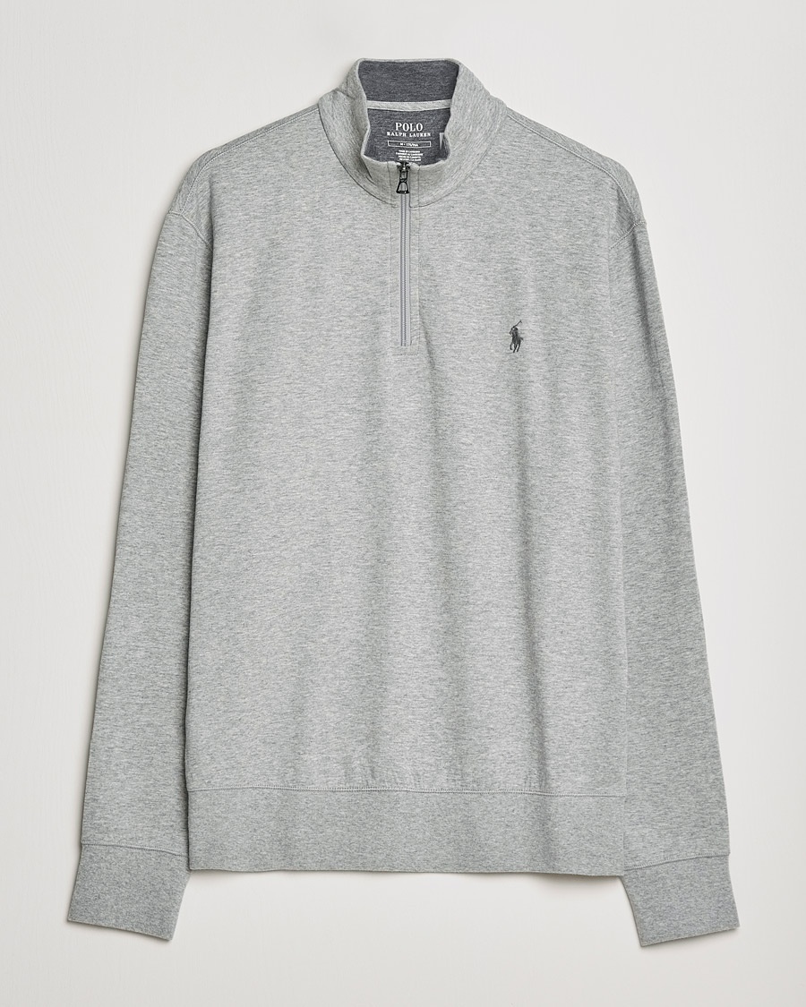 Polo Ralph Lauren Double Knit Half-Zip Sweater Andover Heather – Grå