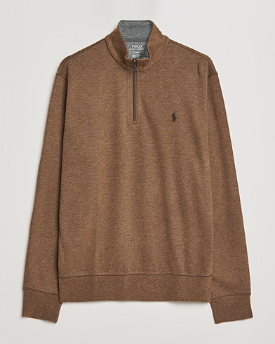 Herre |  | Polo Ralph Lauren | Double Knit Half-Zip Sweater Cedar Heather