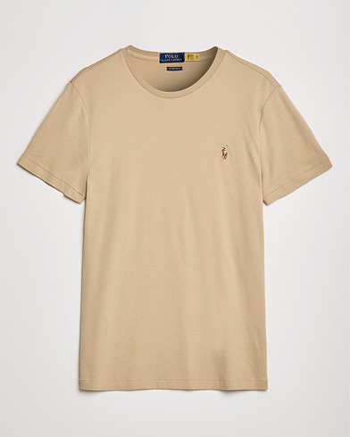 Herre | Kortermede t-shirts | Polo Ralph Lauren | Luxury Pima Cotton Crew Neck Tee Vintage Khaki