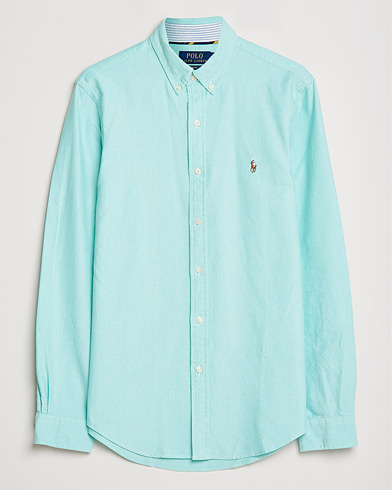 Herre |  | Polo Ralph Lauren | Slim Fit Oxford Button Down Shirt Sunset Green