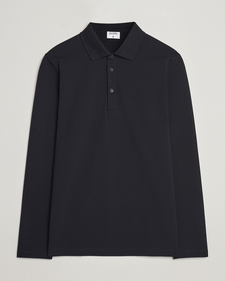 Filippa K Luke Lycra Poloshirt Black – Svart