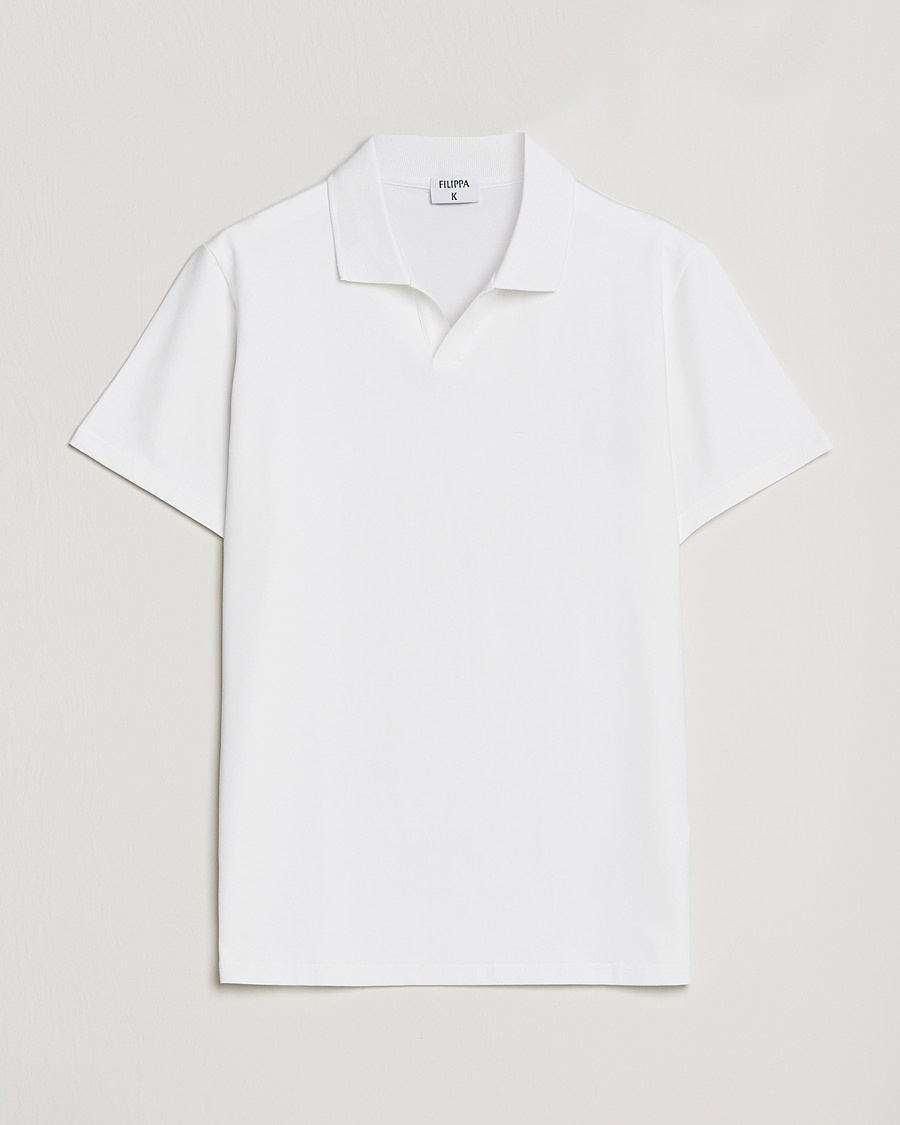 Filippa K Soft Lycra Polo Tee White – Hvit
