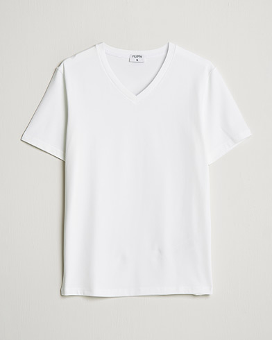 Herre | T-Shirts | Filippa K | Soft Lycra V-Neck Tee White