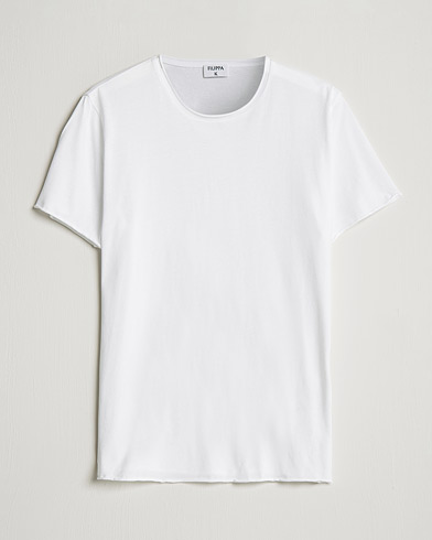 Herre | Hvite t-shirts | Filippa K | Roll Neck Crew Neck Tee White