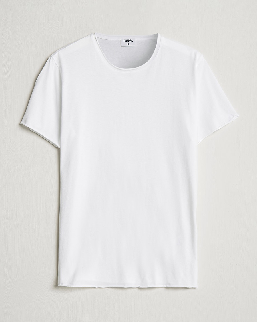 Herre | T-Shirts | Filippa K | Roll Neck Crew Neck Tee White