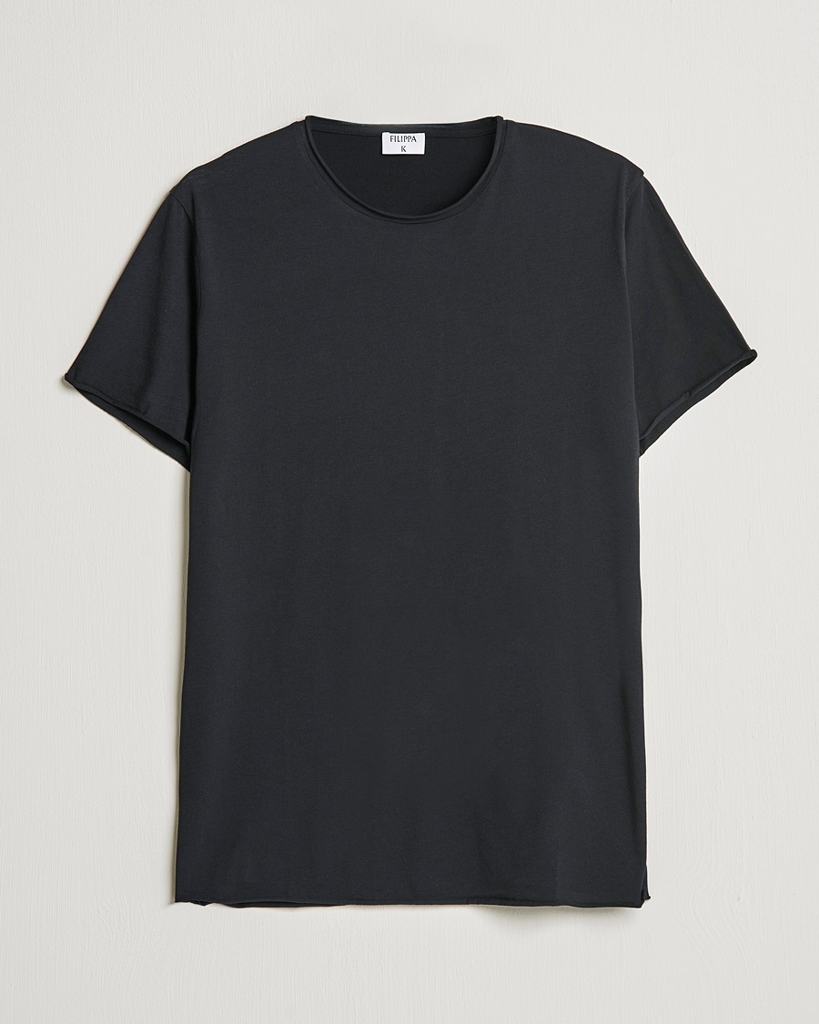 Filippa K Roll Neck Crew Neck Tee Black – Svart