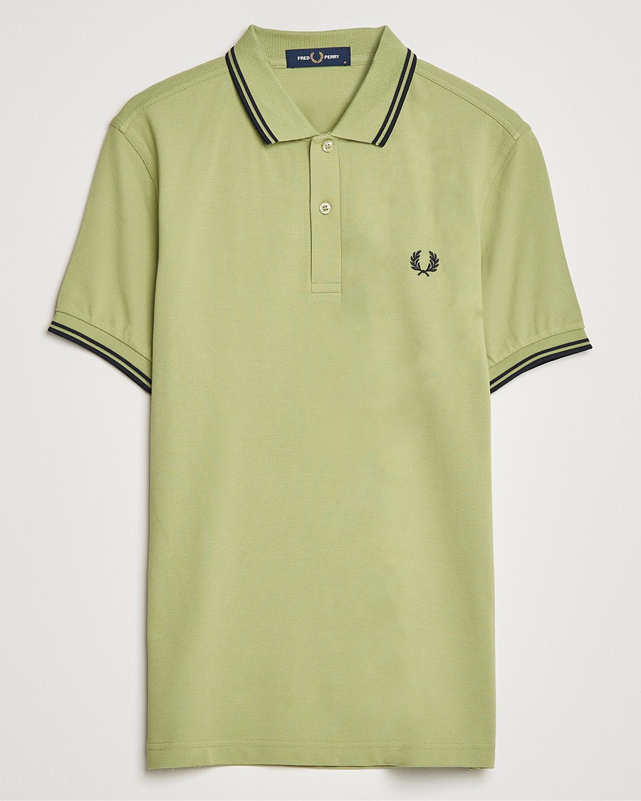 Herre | | Fred Perry | Twin Tip Polo Sage Green