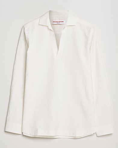 Herre |  | Orlebar Brown | Ridley Resort Collar Cotton Shirt White Sand