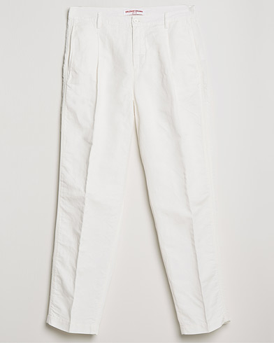 Herre | Linbukser | Orlebar Brown | Dunmore Linen/Cotton Trousers White Sand
