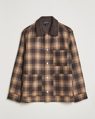 Herre | Skjortejakke | A.P.C. | Emile Shirt Jacket Brown Check