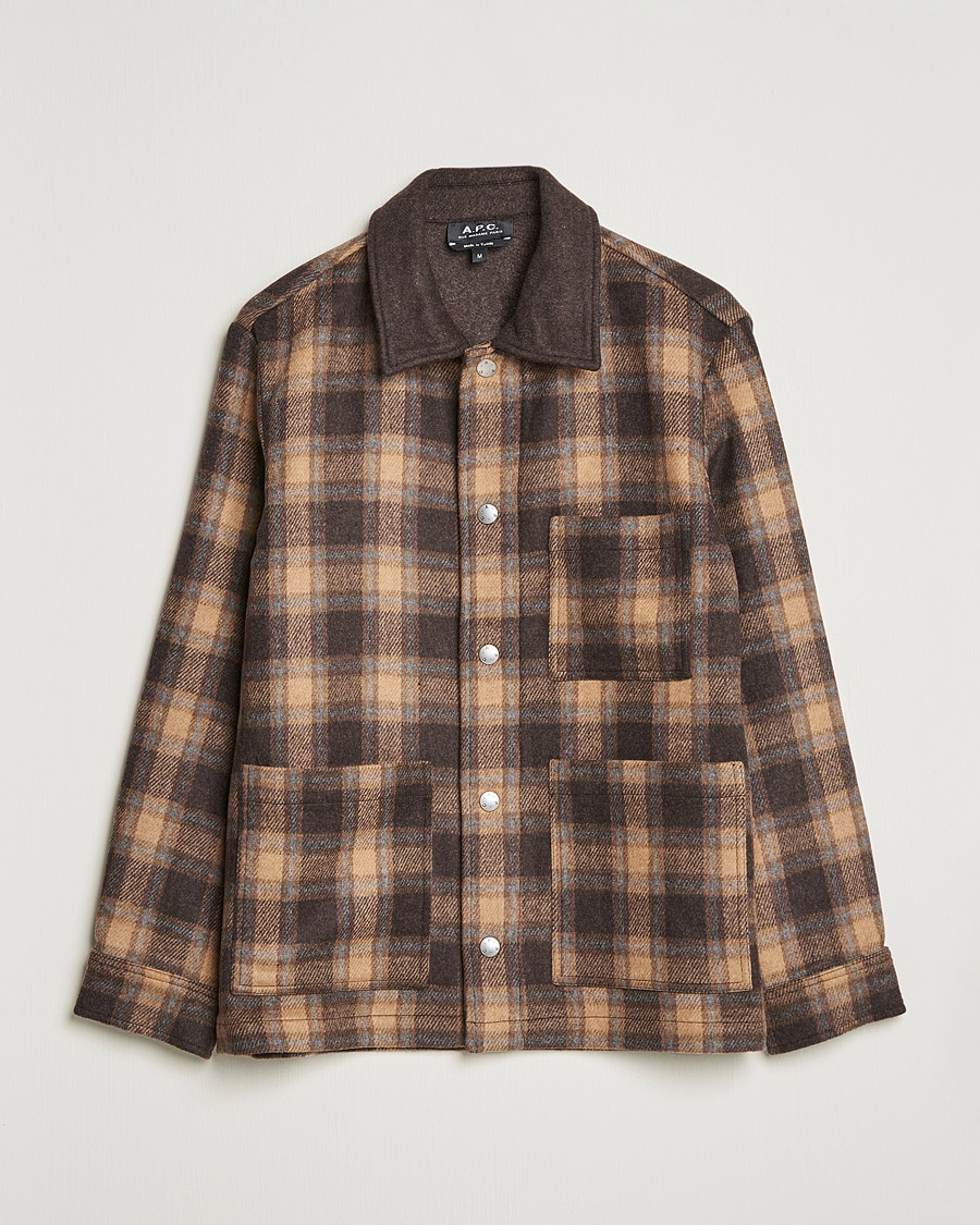 Herre | | A.P.C. | Emile Shirt Jacket Brown Check
