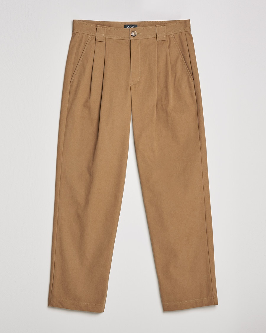Herre | | A.P.C. | Eddy Pleated Chinos Tobacco