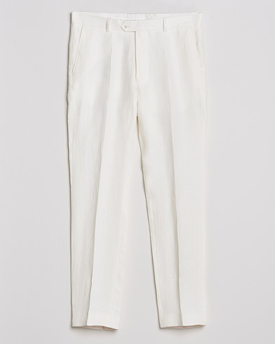 Plagg i lin |  Denz Linen Trousers White