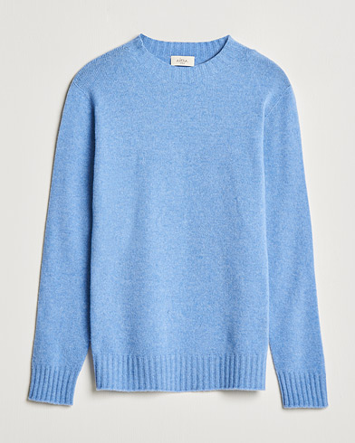 Herre | Pullovers rund hals | Altea | Wool/Cashmere Crew Neck Sweater Light Blue