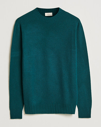 Herre |  | Altea | Wool/Cashmere Crew Neck Sweater Bottle Green