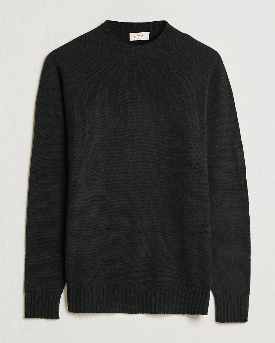 Herre | | Altea | Wool/Cashmere Crew Neck Sweater Black