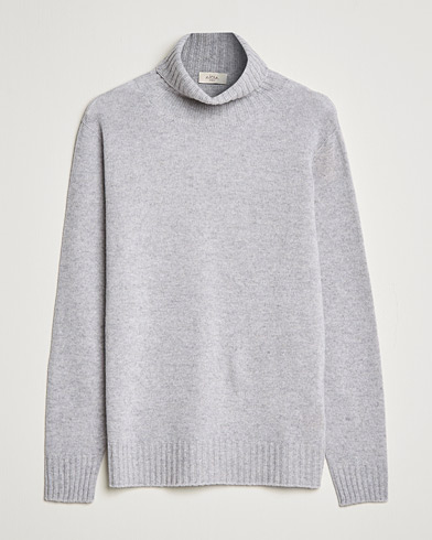 Herre | Italian Department | Altea | Wool/Cashmere Turtleneck Sweater Light Grey