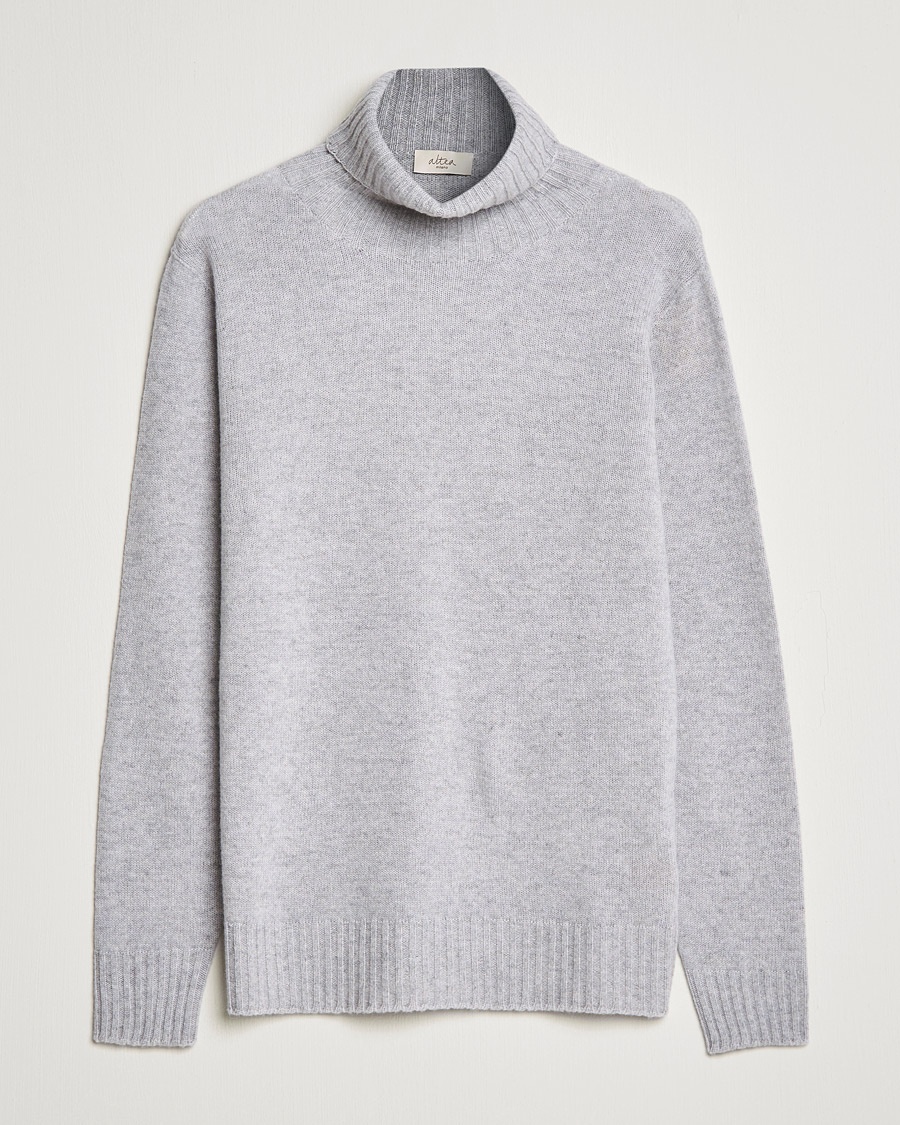 Herre | | Altea | Wool/Cashmere Turtleneck Sweater Light Grey