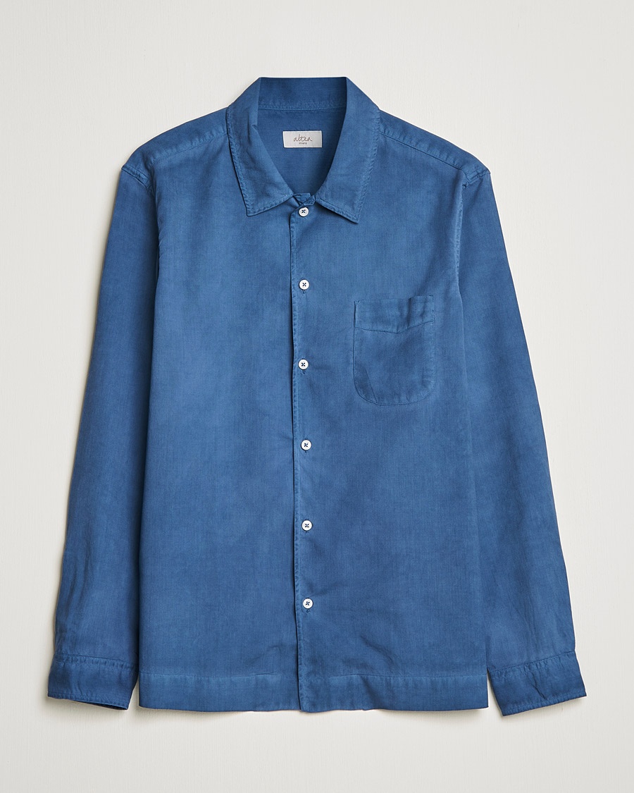 Herre | | Altea | Garment Dyed Shirt Washed Navy