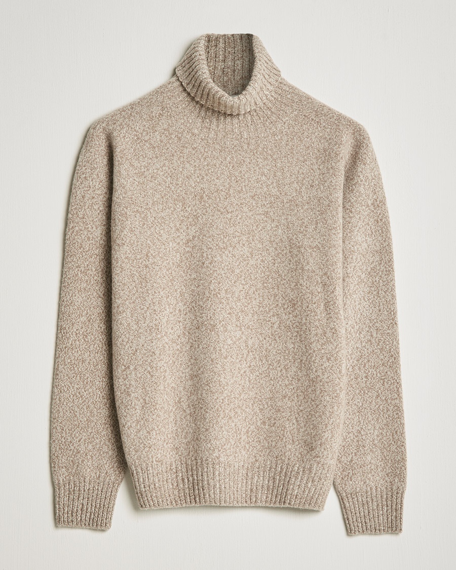 Herre | | Altea | Cashmere Mouline Rollneck Beige Melange