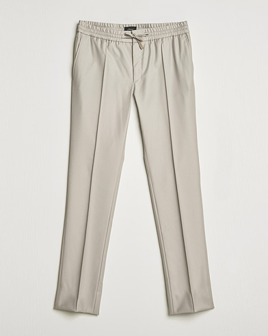 Herre | Italian Department | Brioni | Wool/Cashmere Drawstring Trousers Beige