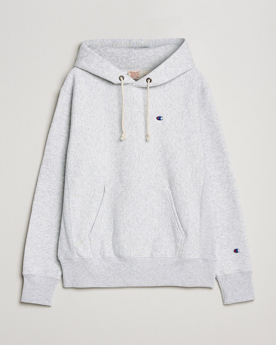 Herre | | Champion | Reverse Weave Soft Fleece Hood Grey Melange