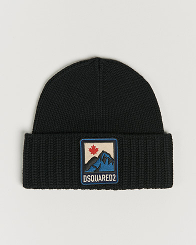 Herre | Luer | Dsquared2 | Wool Patch Beanie Black
