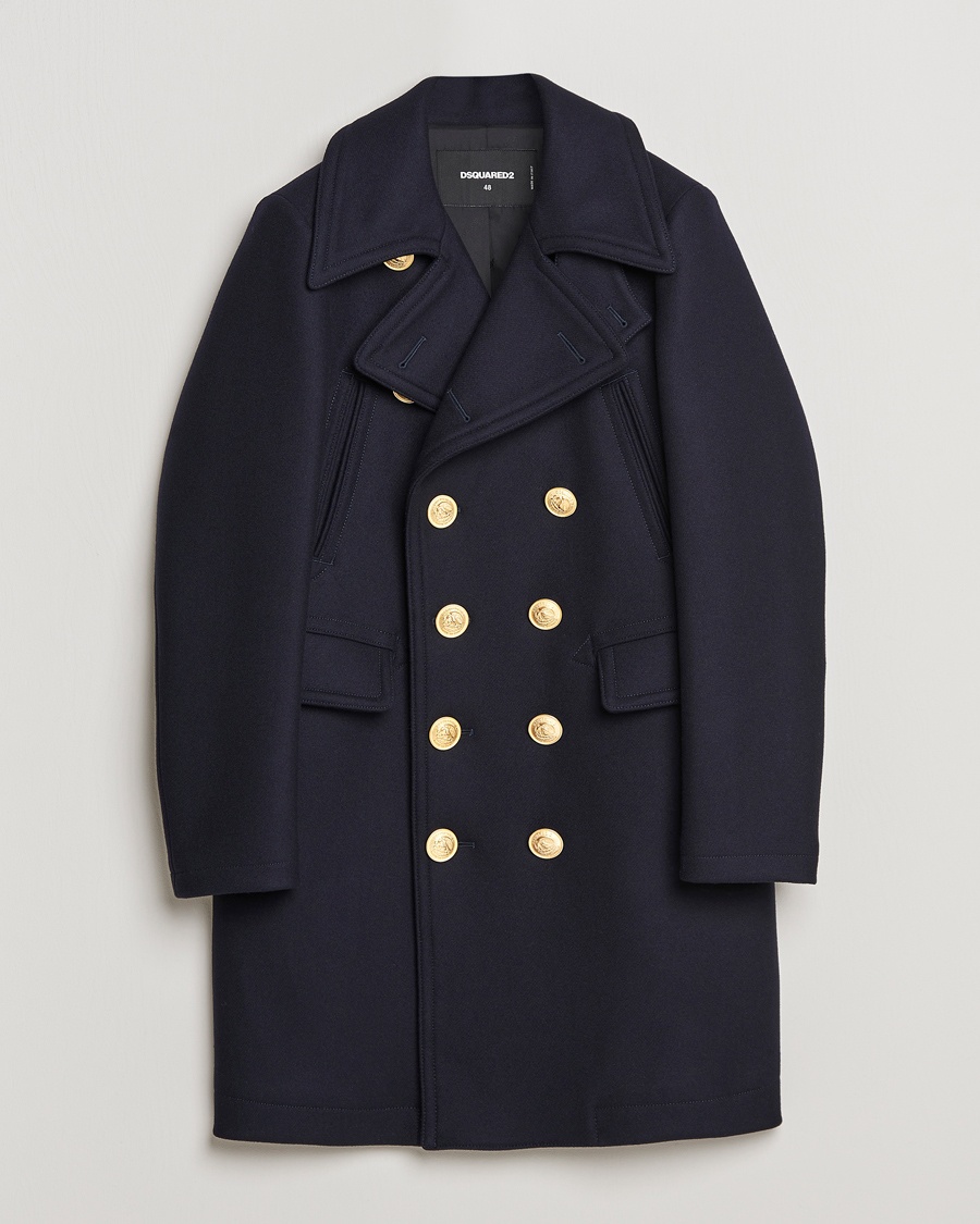 Herre | | Dsquared2 | Double Breasted Sailor Coat Navy
