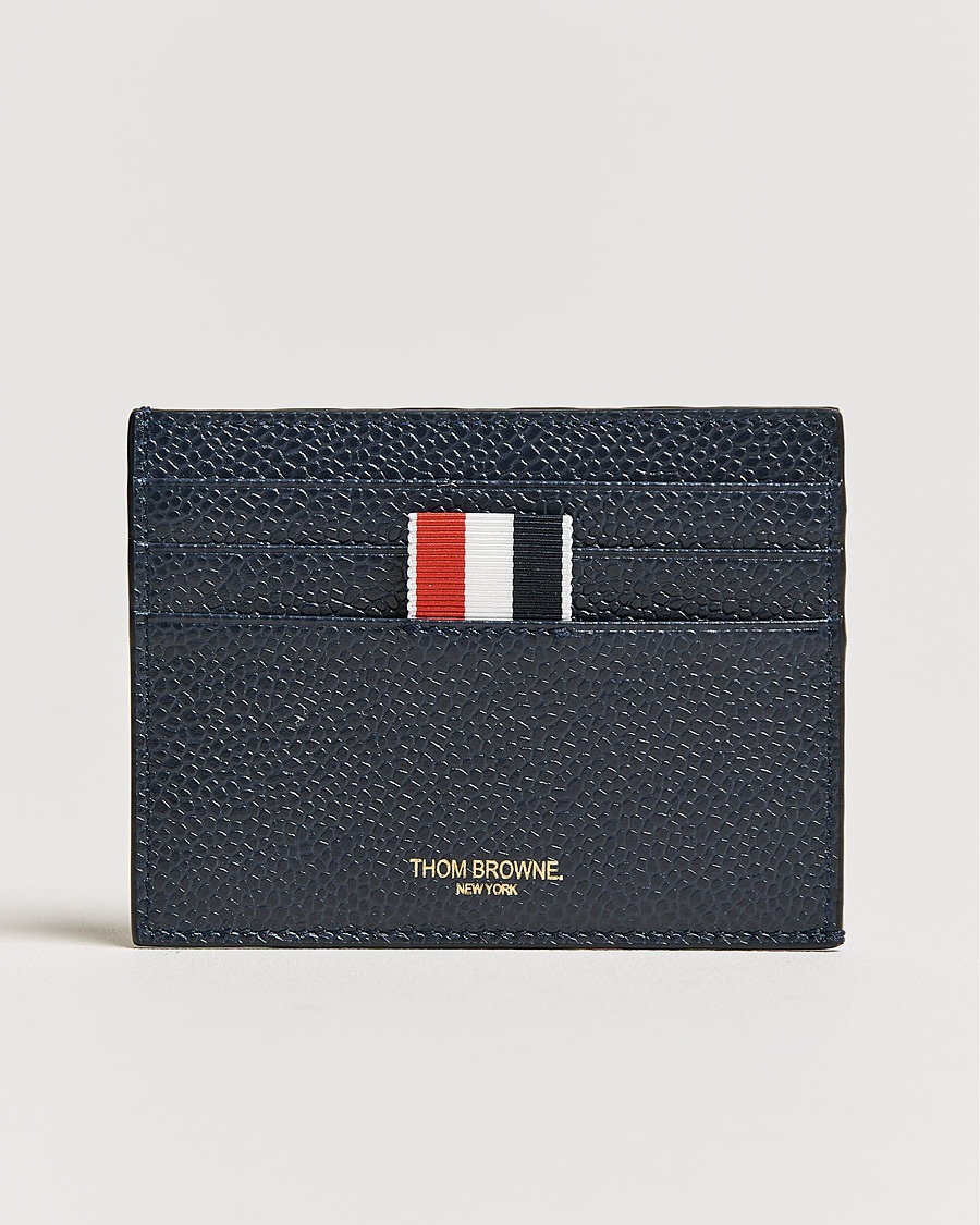 Herre | Thom Browne | Thom Browne | 4 Bar Card Holder Navy Calf