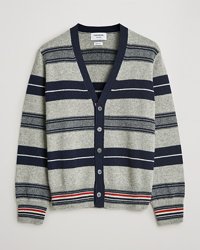Herre | Thom Browne | Thom Browne | Tartan Stripe Wool Cardigan Medium Grey
