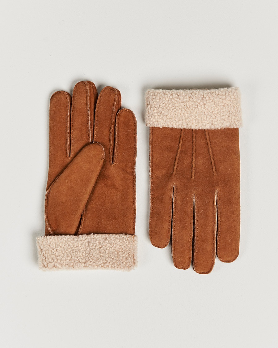 Herre | Hansker | Hestra | Bernard Lambskin Suede Glove Cognac