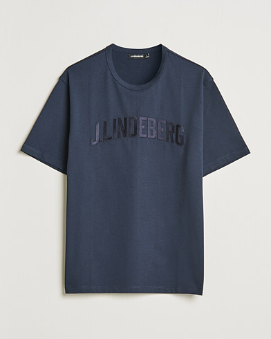 Herre | T-Shirts | J.Lindeberg | Camilo Logo T-Shirt Navy